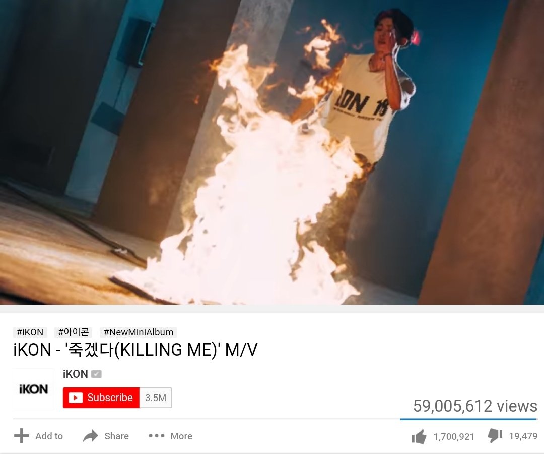 KONVIEW's tweet photo. [#KONVIEW UPDATE] We have reached #iKON_KillingMe59M!!! 🎉💥 We have also reached 1.7M likes on the MV! 👏🏼 Great job, iKONIC! Continue BOOM STREAMING! @YG_iKONIC #iKON #아이콘 #iKONisKILLINGME #ContinueKillingMe #iKON_CONTINUE

#iKON_KillingMe60M: https://t.co/WQWhE8ueV1 https://t.co/AMapThAYFq