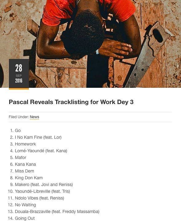 PASCAL_YK's tweet photo. πΎπΆπ
Happy 2nd anniversary to my first studio Album #WorkDey3. Now available on every online streaming platform.
All songs were produced by Le Monstre except Homework, by Damn; and King Don Kam, by Kiloh.
All songs written by Ndimofor Pascal and Godlove Nfor. https://t.co/qsASlNUyCw