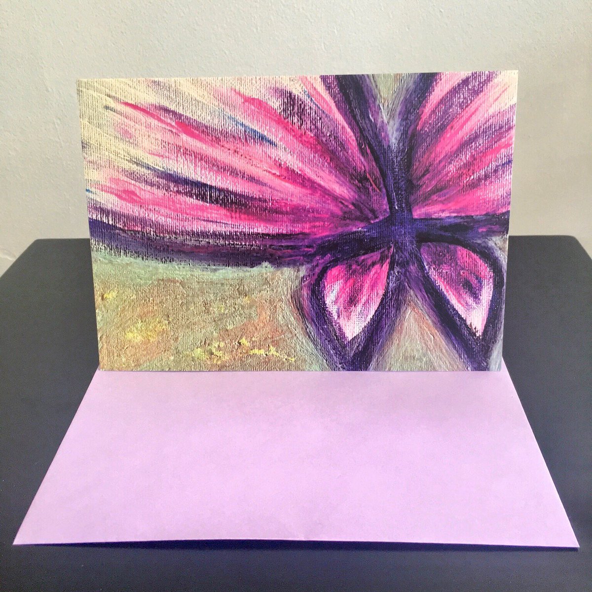 “Little Miss Shabby-Chic” blank greeting card from my “Abstract Butterfly Collection” One of seven available soon at HouseOfLili.com