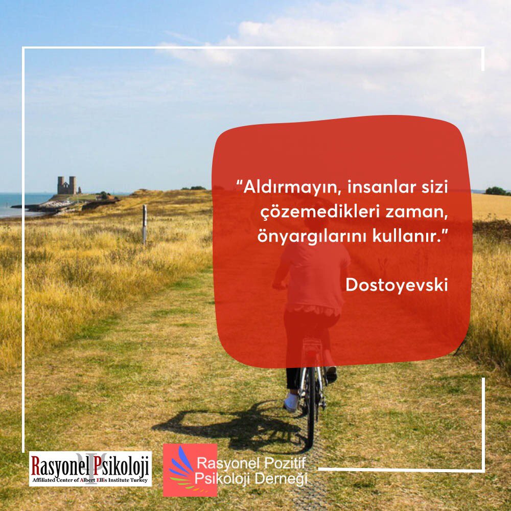 AlbEllis_TR's tweet photo. “Aldırmayın, insanlar sizi çözemedikleri zaman, önyargılarını kullanır.” Dostoyevski
#rasyonelterapi #rasyonelpsikoloji #saglikpsikolojisi #psikolog #muratartiran #bdt #rddt #rppd https://t.co/2OMwj65p4X