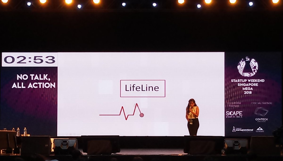 ArndtHusar's tweet photo. Final pitches are on at #SWSG2018. Kudos to all finalists! Rooting for Gallenco (blood analysis aided by automated image analytics) and Lifeline (facilitating #OrganDonation matching in India). https://t.co/iwpwBXGYVu