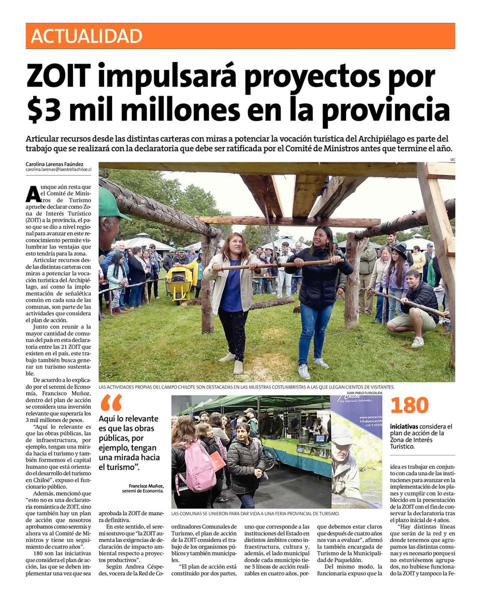 TurismoChiloe's tweet photo. Septiembre ha sido un mes importante para el desarrollo turístico de la comuna de Ancud y el archipiélago de Chiloé. Realizamos una importante acción promocional en el parque O`Higgins, se aprobó la ZOIT a nivel regional y obtuvimos nuevamente un reconocimiento internacional. https://t.co/ycJHwxZ6kh