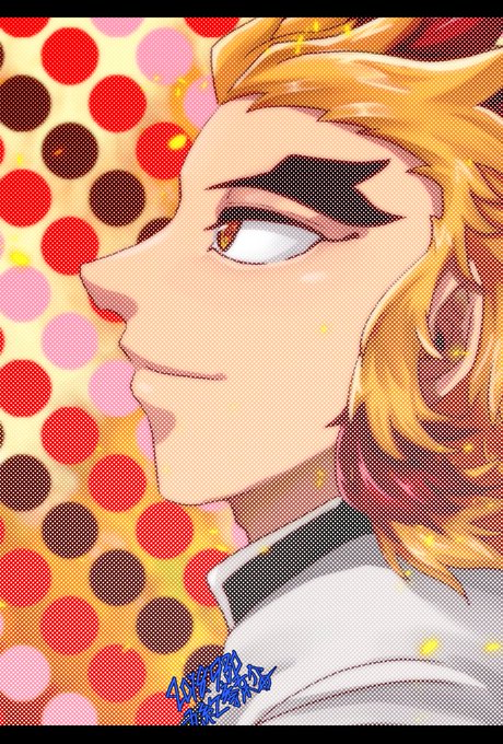 🌞九紅李京介☀️力ⅪさんがTwitterに投稿した煉獄杏寿郎(鬼滅の刃)のイラスト。