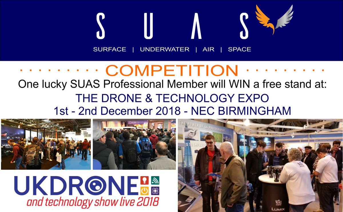 DroneMajor's tweet photo. COMPETITION!

One lucky SUAS Professional Member will A FREE STAND For the UK Drone Show - Birmingham, 1st &amp; 2nd December 2018 

https://t.co/mpc38SJLS7

#drone #drones #uav #uas #DroneOperator #Quadcopter #sUAS #Rpas #DroneShow2018 #droneshow #BirminghamNEC #dronelife https://t.co/ONtPRf9ih5