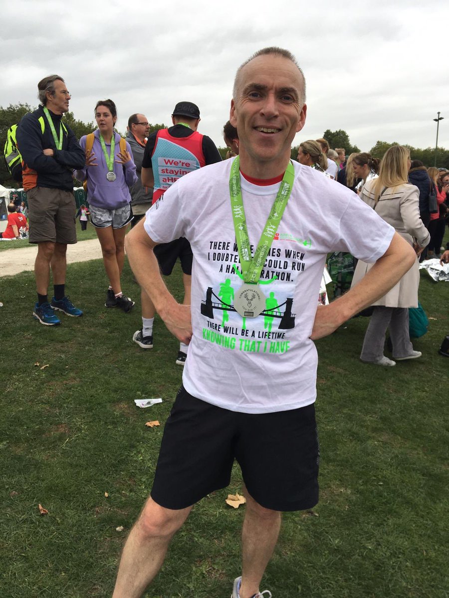 End of the Robin Hood half. So grateful to all who have supported me and NUH charity - many thanks.