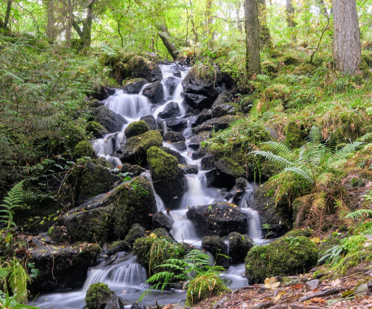 cycleabout's tweet image. Waterfall (Sput Dubh) on the walk from #Tobermory to Aros Lochan. A day of constantly changing weather but great walk through amazing scenery.