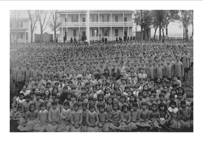 The US had Indian boarding schools, too. You can look up Carlisle Indian School, Haskell Institute & many others.  #orangeshirtday