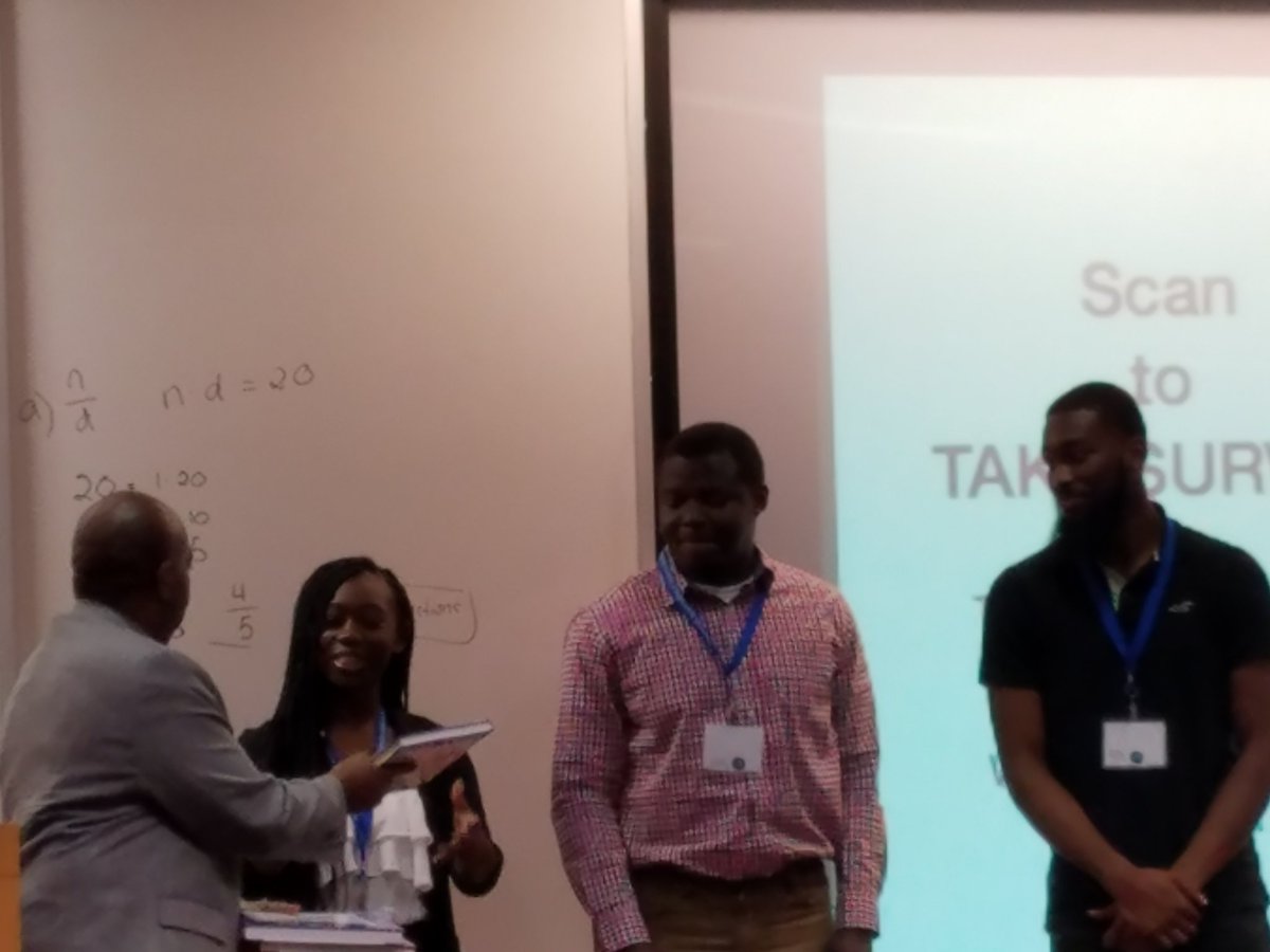 RhondaVSharpe's tweet photo. #NAMFest poster winners @Morehouse Mikaiki Abdullah @VSUTrojans DeLisa Denham, Joel Goddot & @ncatsuaggies Marqus Parker (left photo) oral presentation winners @UCRiverside Sofia Martinez Alberga, Paige Helms & @TexasSouthern Damien Burks. Prizes provided by @amermathsoc https://t.co/YN3b3u33Gu