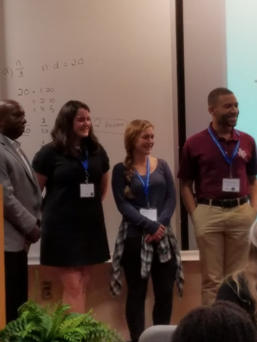 RhondaVSharpe's tweet photo. #NAMFest poster winners @Morehouse Mikaiki Abdullah @VSUTrojans DeLisa Denham, Joel Goddot & @ncatsuaggies Marqus Parker (left photo) oral presentation winners @UCRiverside Sofia Martinez Alberga, Paige Helms & @TexasSouthern Damien Burks. Prizes provided by @amermathsoc https://t.co/YN3b3u33Gu