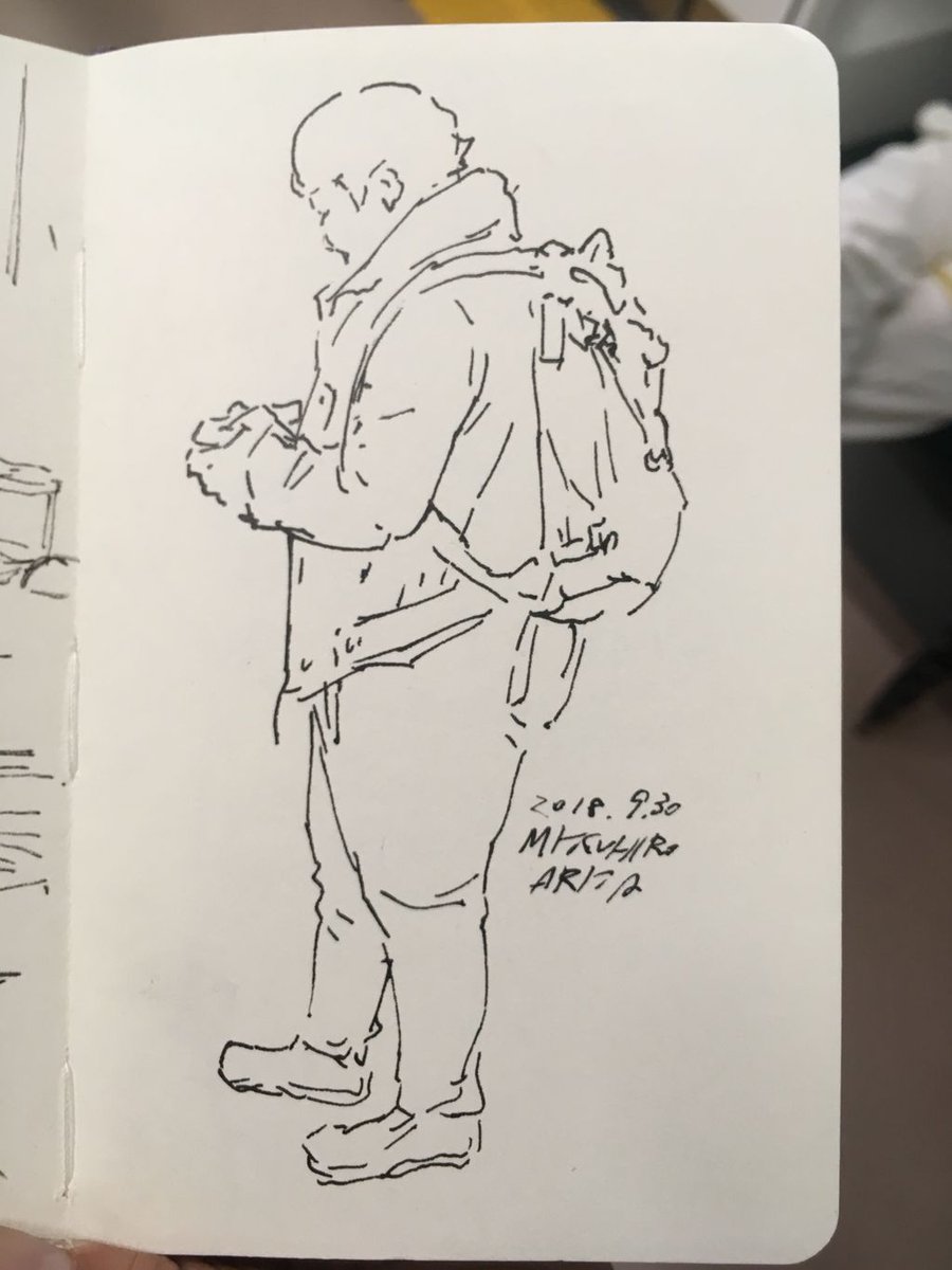 MitsuhiroArita's tweet photo. #sketch on the #traim using #fountainpen on #moleskine https://t.co/SVdvg9vwhX