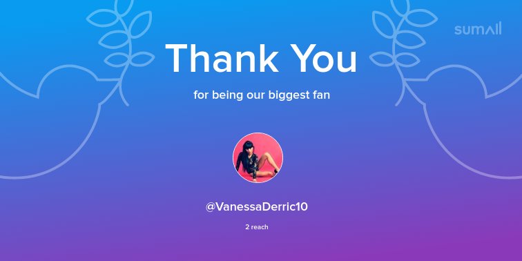 Our biggest fans this week: @VanessaDerric10. Thank you! via sumall.com/thankyou?utm_s…