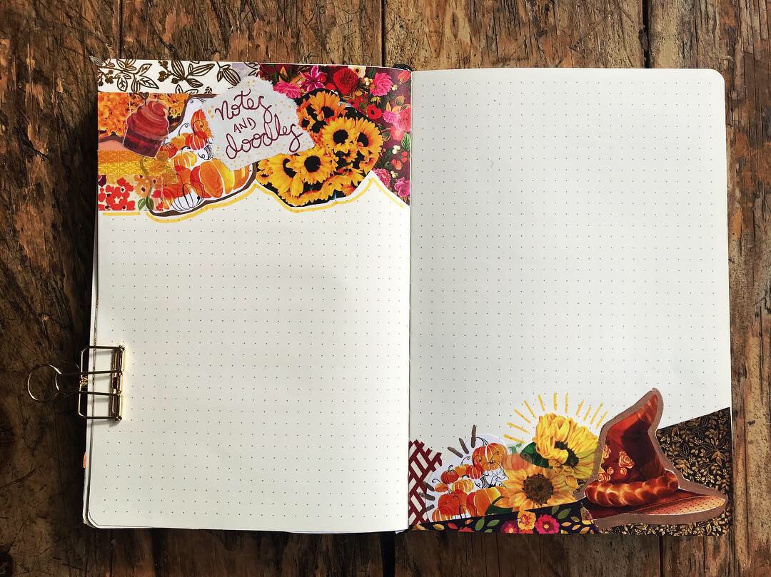 KatieDiek's tweet photo. 🌻💛🍃🦊🥧🎂 October is my birthday month so my journal is just all of my favorite things #bulletjournal #bujo https://t.co/7IVBmfz9vz