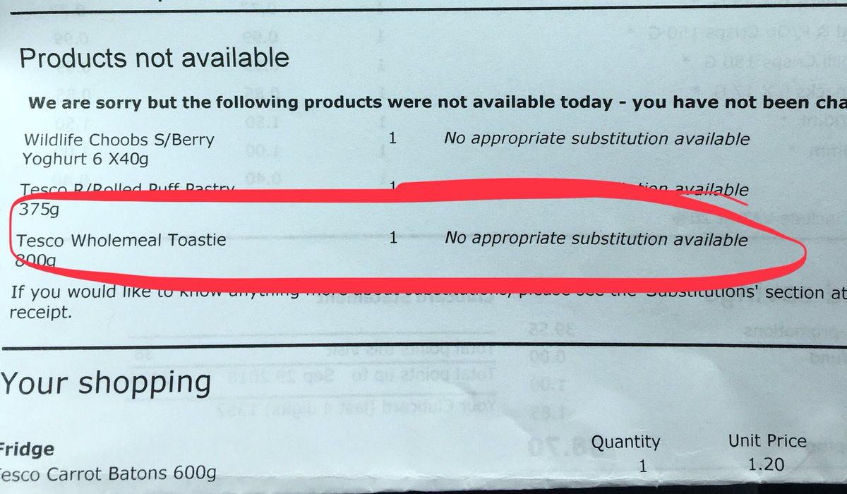 StephMP1's tweet photo. Apparently @Tesco at Tower Park has no bread in stock. At all. 😂🤦🏻‍♀️ Who was our Packer today? 🙄 #nobread https://t.co/KZ1YcwshGO