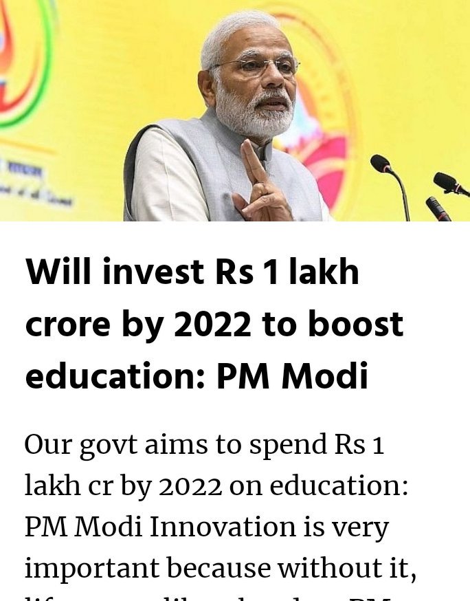 binu1975's tweet image. #ModiInTrouble

Will invest Rs 1 lakh crore by 2022 to boost education: PM Modi
timesofindia.indiatimes.com/articleshow/66…

via NaMo App