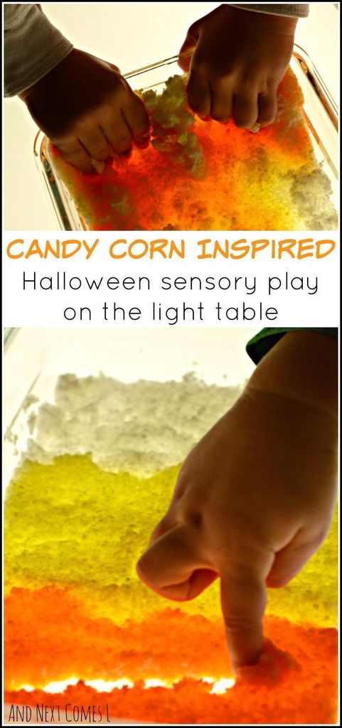 andnextcomesl's tweet photo. Simple Halloween sensory bin for kids inspired by candy corn! #halloween #halloweenactivities #kids #kidsactivities #sensory #sensoryplay #lighttable #lightplay #lighttableactivities #preschool #prek #toddlers https://t.co/FrAHnJP13h #autism #kids #kidsactivities https://t.co/4cIGOeuKwb