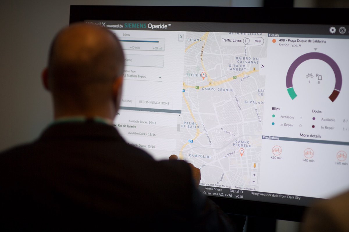 Miguel_V_Rodrig's tweet photo. Bike sharing operational management supported by #ArtificialInteligence and #Bigdata. #Operide came to reality and is making the difference. #siemensits #ingenuityforlife https://t.co/VkcErtR6kp