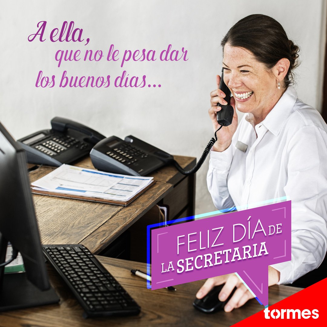 tormes_ca's tweet photo. Felicitamos a todas las secretarias en su día por su constante labor ¡y por poner en orden lo que nosotros no podemos controlar! #DiaDeLaSecretaria https://t.co/iF46OdmlEB