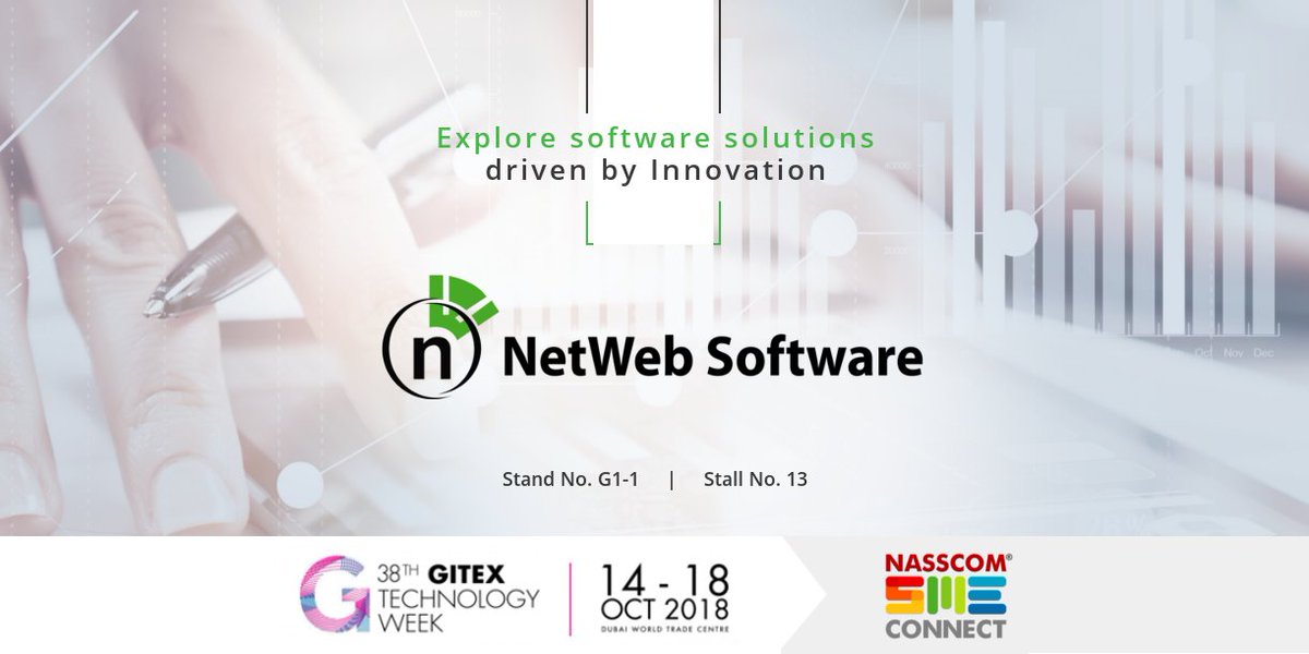 nasscomSME's tweet photo. Business innovations based on the latest technologies. Meet Netweb Software at the NASSCOM Pavilion in GITEX Technology Week. #GITEX2018 https://t.co/ouoBNXEJp0