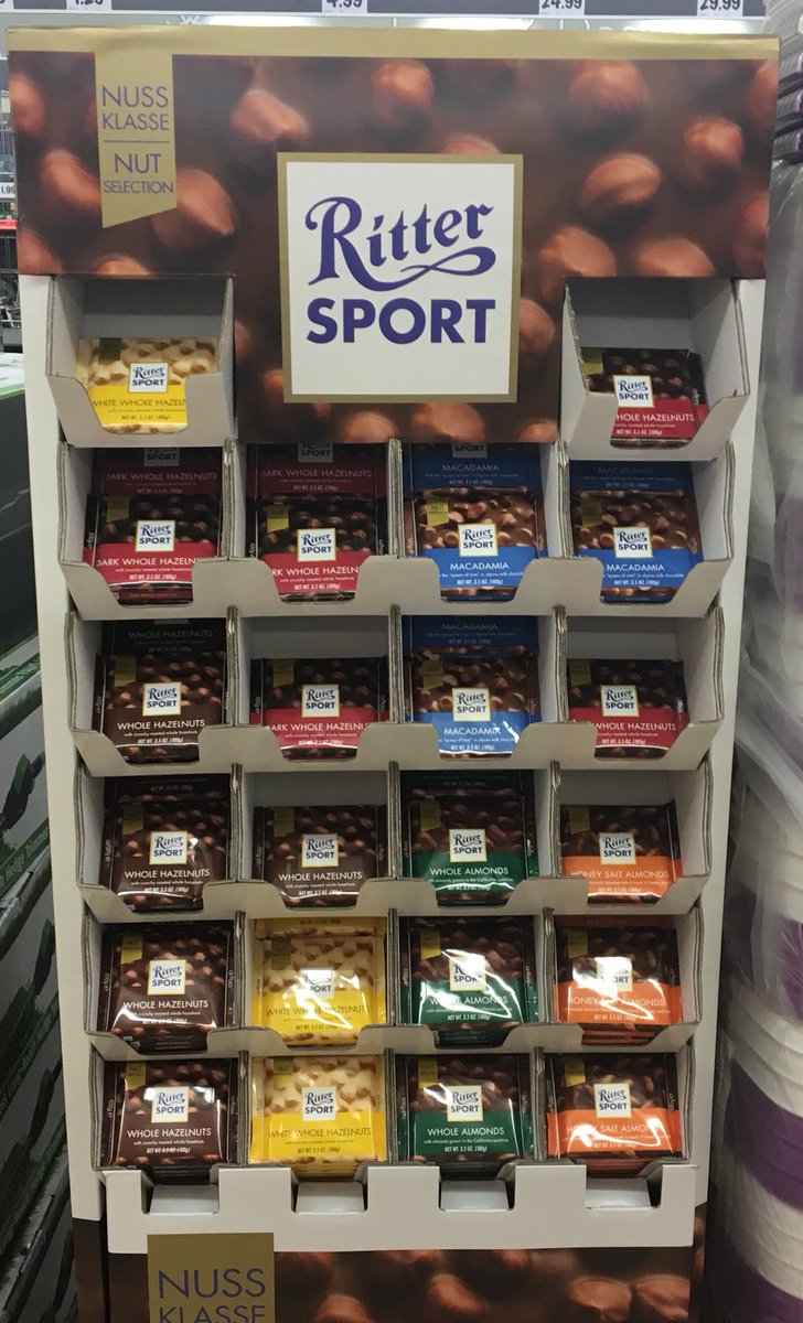Reginaldi's tweet photo. @FagsMagsandBags @govindajeggy  wall of crisps?? Wall of Ritter Sport. #itisbothamazingandgreat https://t.co/1PjrTPKTmK