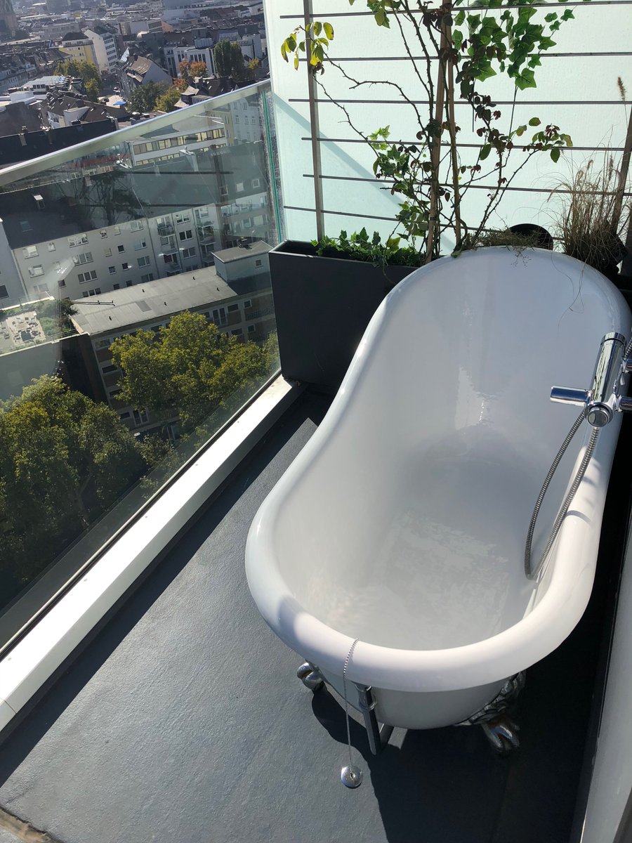 Duesseldorf

The German Publisher put me in a hotel with a fully functional bathtub on the balcony. If these things don't make you a traditionalist, I don't know what will.