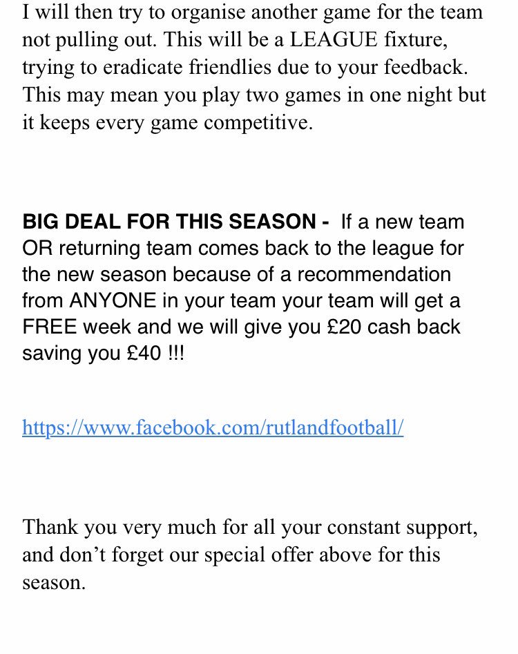 RutlandFootball's tweet photo. The new @RutlandFootball session starts this Monday at @UCC_Rutland with some HUGE changes.

We listen to your feedback and have made the changes to make sure we have provided our customers with the best possible service 

Still spaces available so contact us NOW to book https://t.co/bHJ5f6kZTC