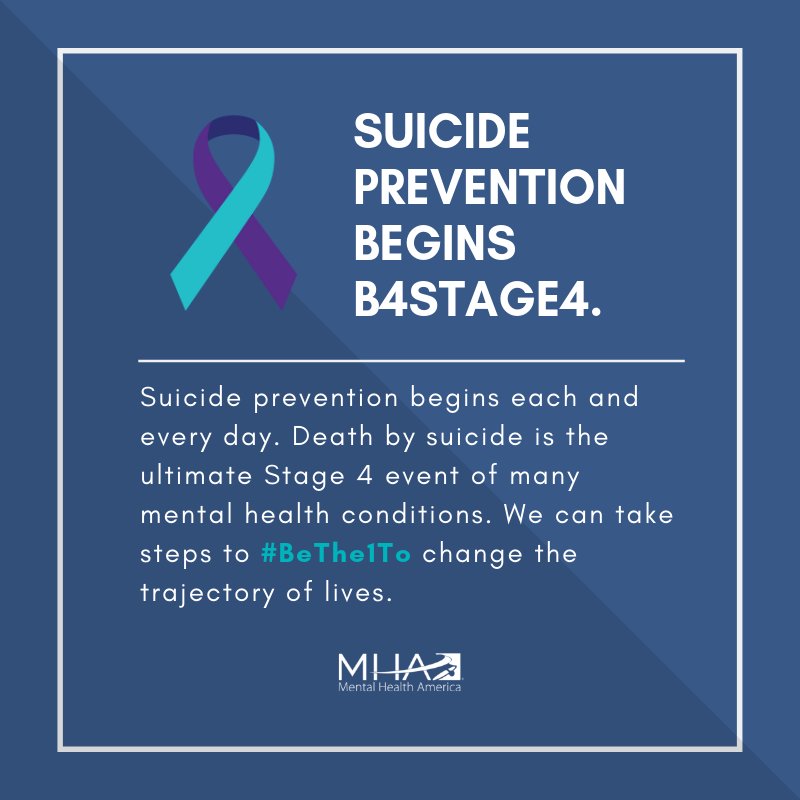 MentalHealthAm's tweet photo. #SuicidePrevention isn't just for one month, one week, or one day. Change the way you see #mentalhealth. It doesn't just start after someone has reached their lowest point - it begins every day and it starts with you. #SuicidePreventionMonth https://t.co/SrrgQCZA4i