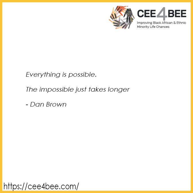 Cee4Beeuk's tweet photo. Everything is possible.... #networking #blackenterprise #youthempowerment #cee4bee https://t.co/WPrOmia7cQ