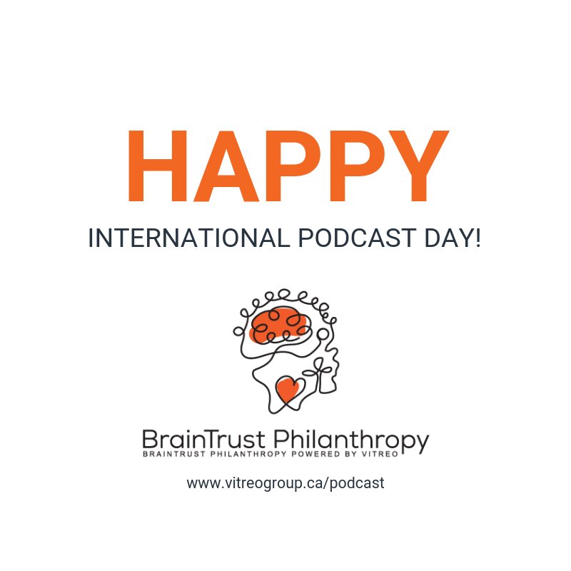 To our fellow podcasters, podcast listeners, podcast enthusiasts, and leaders in the podcasting industry, happy #InternationalPodcastDay! If you're a BrainTrust Philanthropy fan, please spread the love today by sharing this post. ow.ly/hwWi30lX1cS