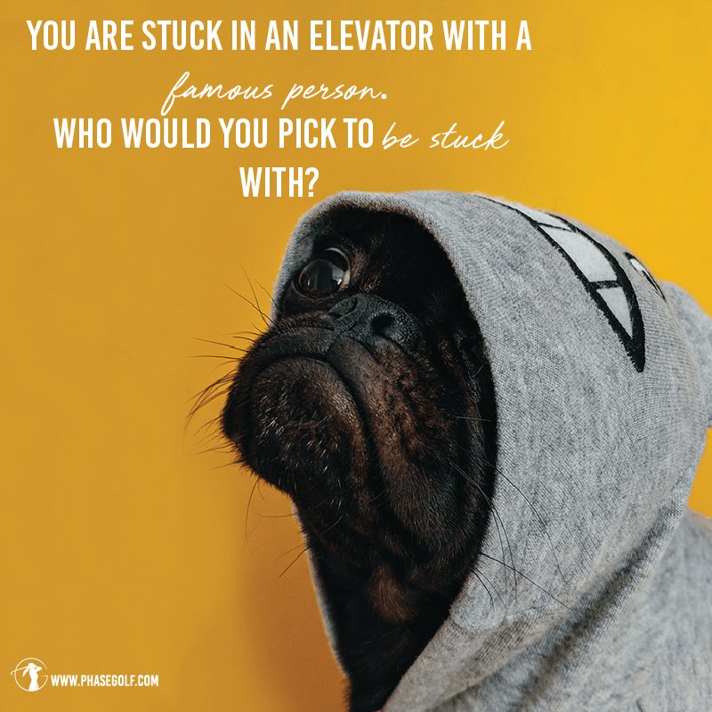 Phase_golf's tweet photo. You are stuck in the elevator with a famous person. 😱😱💅🌟 Who would you pick to be stuck with? https://t.co/bSXa7kRA9v #phasgolf #instaready #golfersbegolfer #golf # famousperson #celebrity #forwomenbywomenforyou #golfing #instafav https://t.co/dpcOtQDUux
