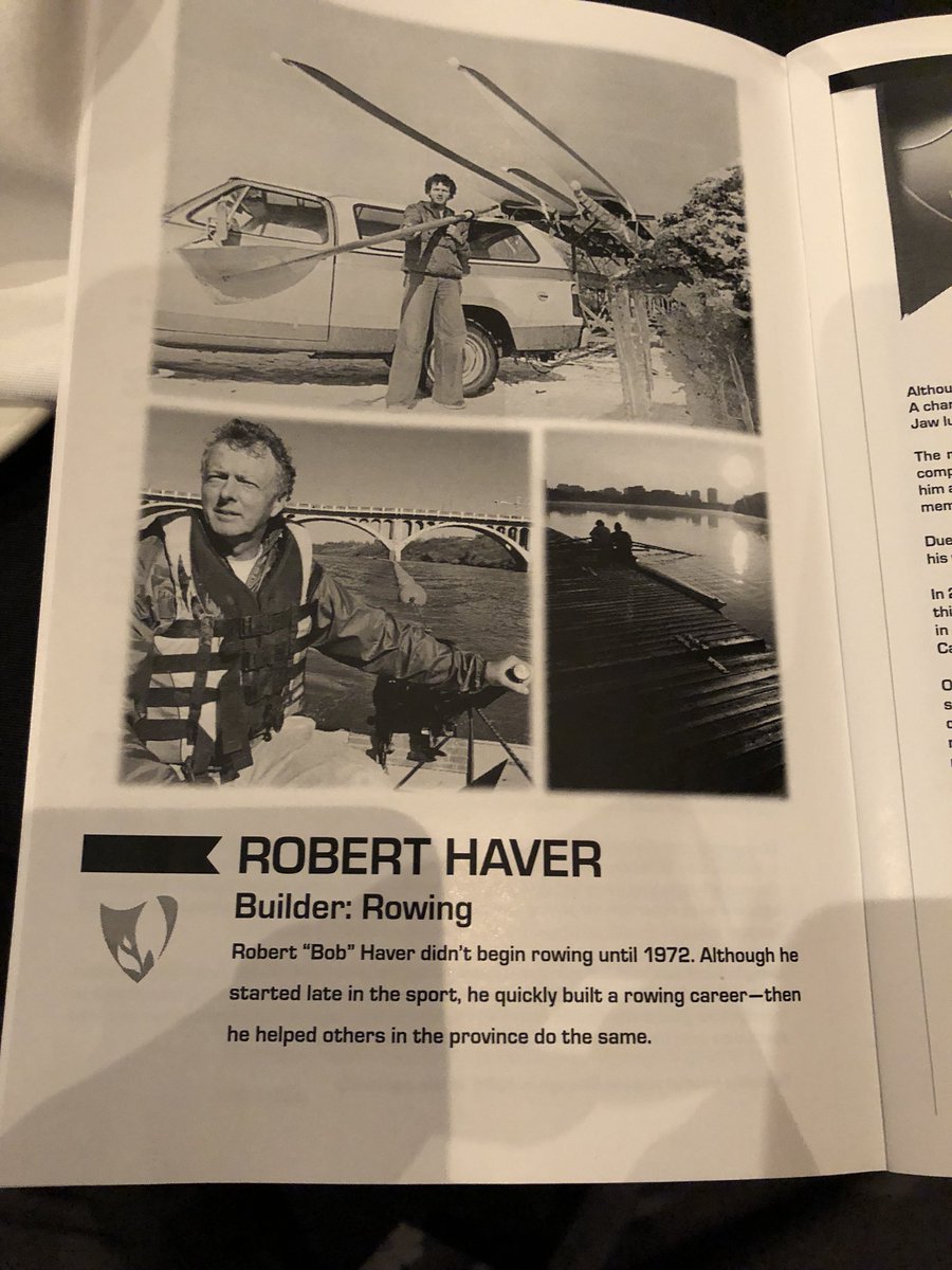 SaskRowing's tweet photo. Congratulations Bob Haver for your Induction into the Saskatchewan Sports Hall of Fame. Thank you for all you do for rowing! #rowsask #rowforlife https://t.co/ahkLK06S2X