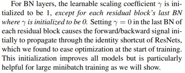 jeremyphoward's tweet photo. The "Imagenet in 1 hour" paper from @priy2201 is overflowing with wonderful little tricks. Here's one of my favorites - something that many researchers are still not aware of, but really makes model training easier
https://t.co/uf8TkpCkIQ https://t.co/Nar2NuO3Po