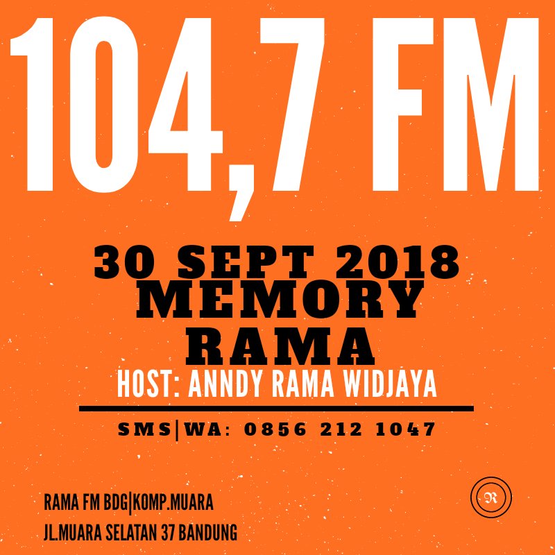 anndy_MC's tweet photo. Lagu lagu lawas yg bikin wa'as,cuma di MEMORY RAMA #memory #memoryrama #ramafm #ramafmbandung #lagulawas https://t.co/CqERLUy51Z