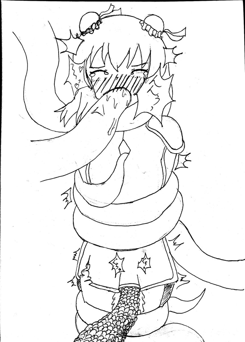 そしてもう一つ、アイドルRPGより武闘家スバル。
如何に速度が強みと言えども、捕らえられギチギチに拘束されては為す術もなく。抵抗も声を出す事さえ許されず、バケモノに堪能され続けるばかりとなってしまう… #ミリエロ 