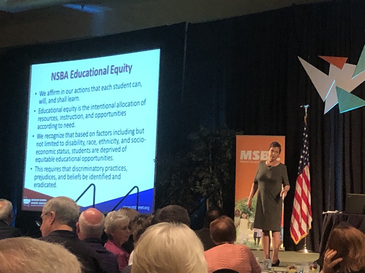 TuckerTm's tweet photo. Wrapping up #MSBA2018 with @MissouriSBA’s Janet Tilley focusing on what BOEs and school districts can do to advance equity and opportunity. #LPSleads https://t.co/owqkc2vzWC