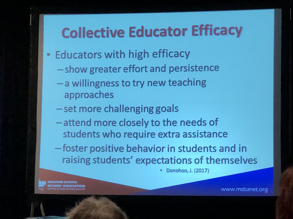 scottncook's tweet photo. High teacher efficacy has a greater impact on student success than any other factor #MSBA2018 https://t.co/Z3geu9HGld