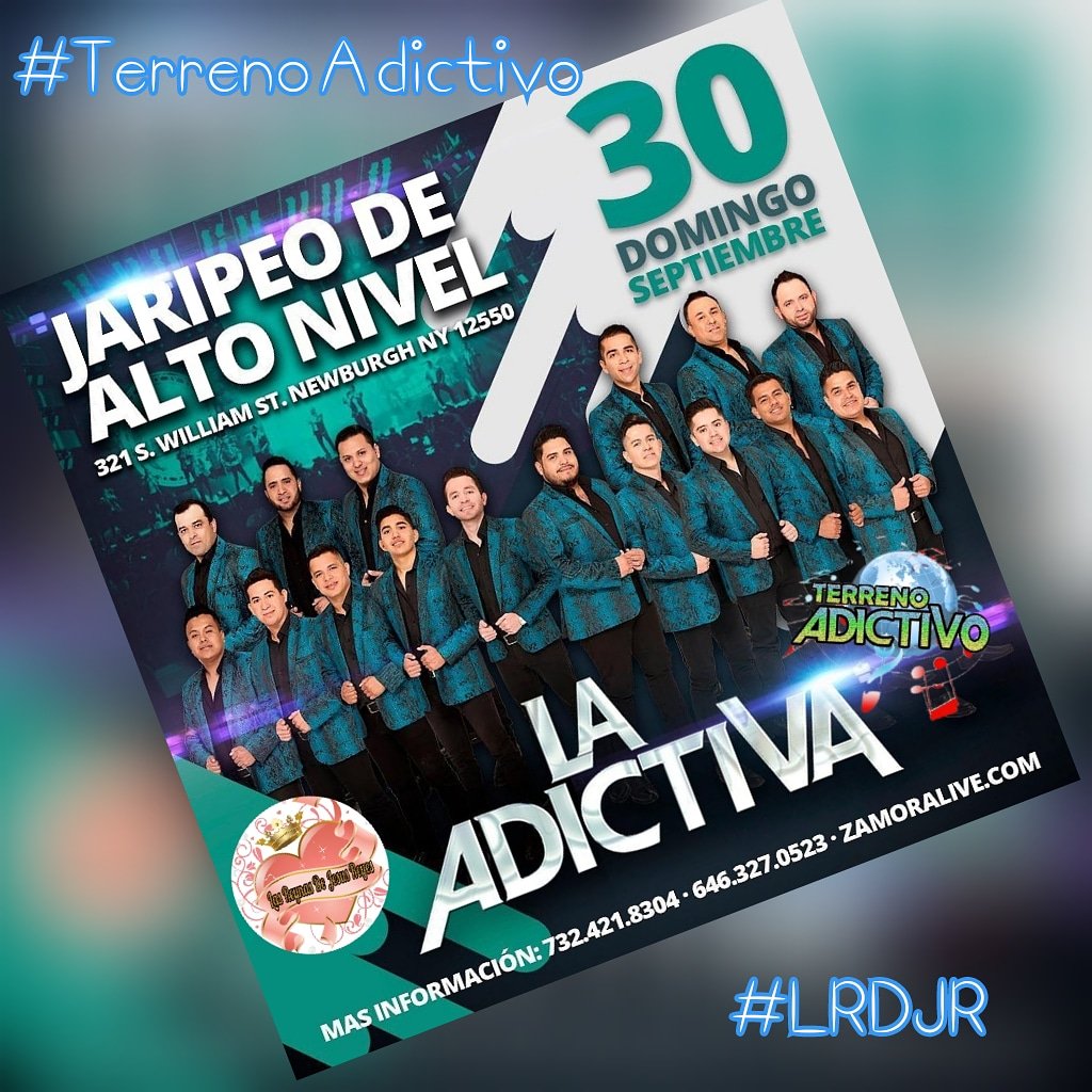 vane1_valencia's tweet photo. ATENCION!!! 📢📢
No te puedes perder!!!
Hoy 3⃣0⃣ de Septiembre a #LaAdictiva 🎶 en #Newburgh_NY.
Para pasar una gran #NocheAdictiva 🎶♥ con todos sus exitos!!!
#EnPeligroDeExtincion💞🎶
#LRDJR👑
#BARRY😍❤
#TerrenoAdictivo🌎 https://t.co/5m3A8ySWHL
