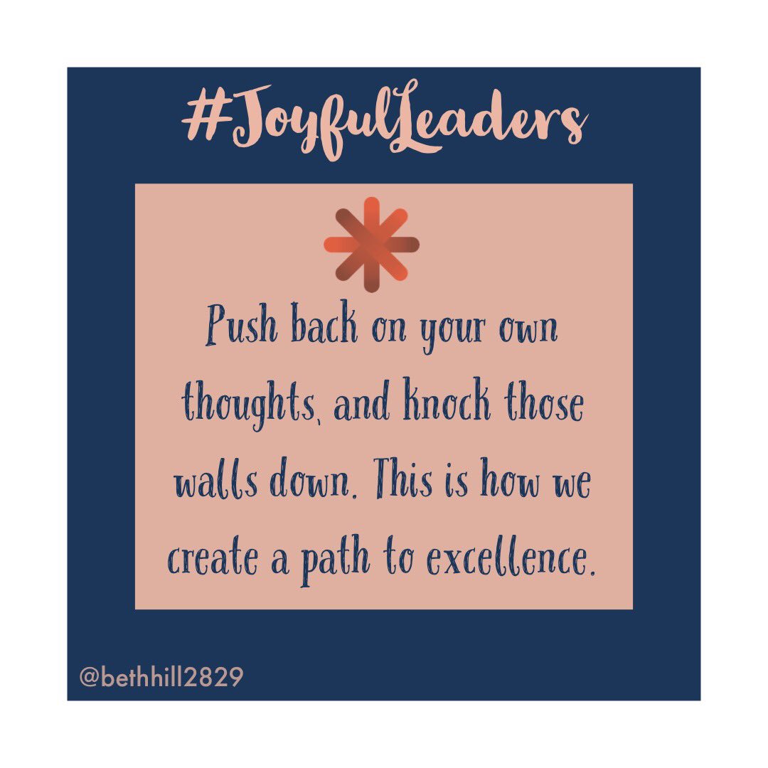 bethhill2829's tweet photo. Our greatest barriers are often the ones we build in our own minds. The brain naturally defends itself from anything uncomfortable, which means we have to be intentional about our mindset. It takes work! We have to push back on our own level of comfort. #JoyfulLeaders https://t.co/4pF2kZW7fP