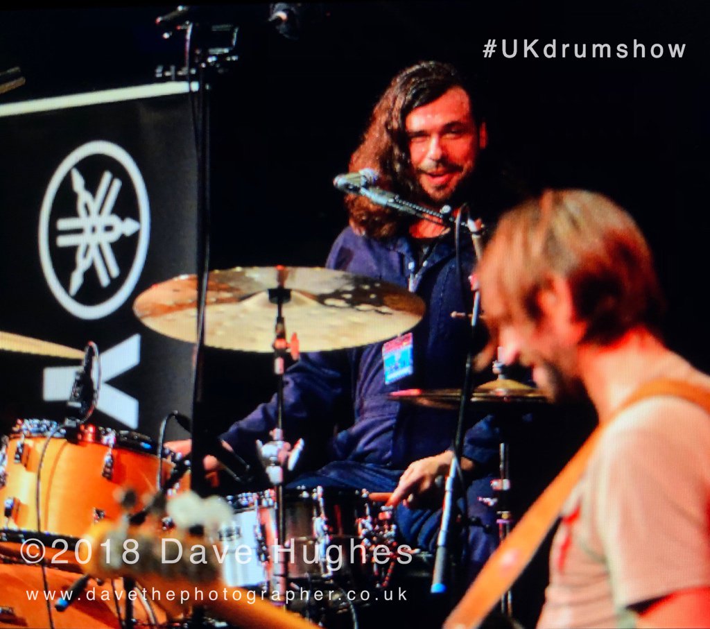 Drums, keyboards, and vocals all from one awesome Josh Dion on the main stage at the #ukdrumshow with his band Paris_Monster @YamahaDrums @meinlcymbals @EvansDrumheads @vicfirth @mikedolbear