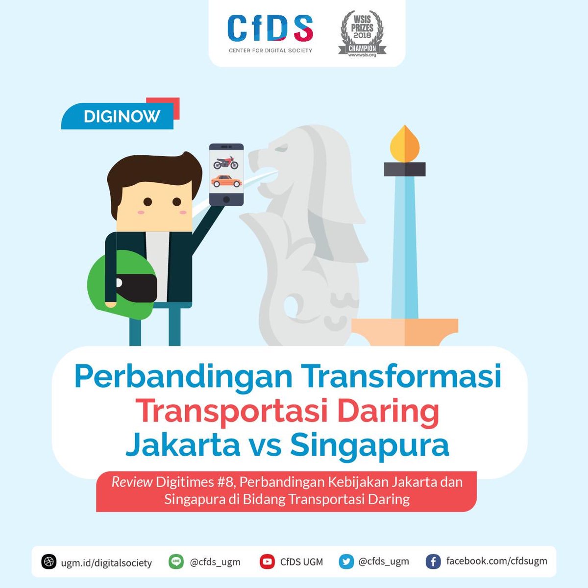 cfds_ugm's tweet photo. Penasaran bgmn perbedaan transportaso daring di Indonesia dan Singapura? Yuk, kita cari tahu lebih lanjut di #DigiNow kali ini. 😁 https://t.co/Gy8IkCqgp4