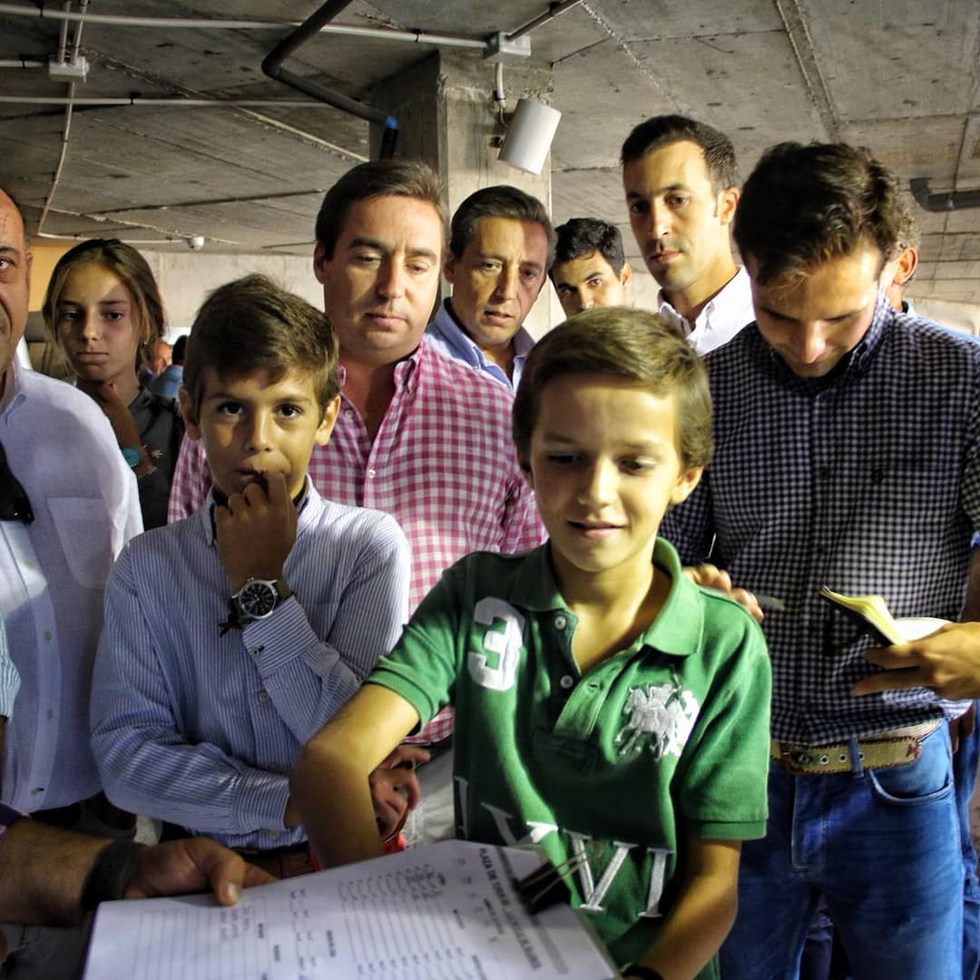 Hoy en el Día de la Familia en la corrida de toros de #LasRozas , los niños sortean por los jóvenes matadores!! 
#SiALosNiñosEnLosToros #toros #aficion #futuro