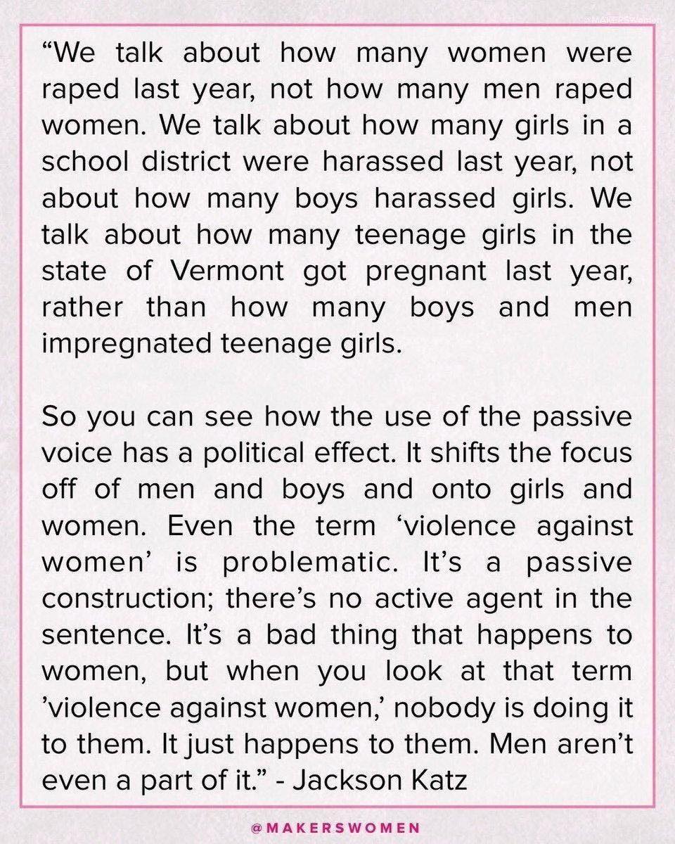 You wonder why your professors tell you not to use #passivevoice? It is the language of those who wish to avoid culpability, of those who want you to look the other way, of those too small to take responsibility for their actions. It is the language of the weak, of cowards.