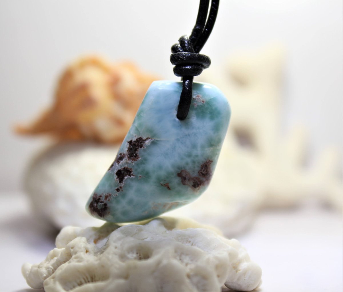 Yu2Xiaogang's tweet photo. Larimar Shark Tooth Surfer Pendant leather necklace rustic slab dolphin stone drilled gemstone bead bohemian hippie turquoise beach ooak https://t.co/RoS8SQmkvf #boho #fashion #Caribbean #etsymntt #etsysocial #larimar #MyBeachStore #RoughLarimar https://t.co/x7Y9bjnff9