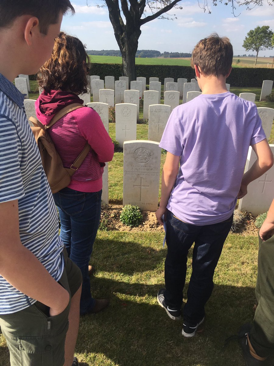 danelson650's tweet photo. Also today! We stopped at Memetz Wood memorial to the Welsh, handy considering the boys are studying a poem about this very place for English (Nice work Mrs Wittke!) We also stopped at Catepillar Valley Cemetery to visit a relative, &amp;the moving wall of all nations soldiers’ names https://t.co/CjA13eRsfn