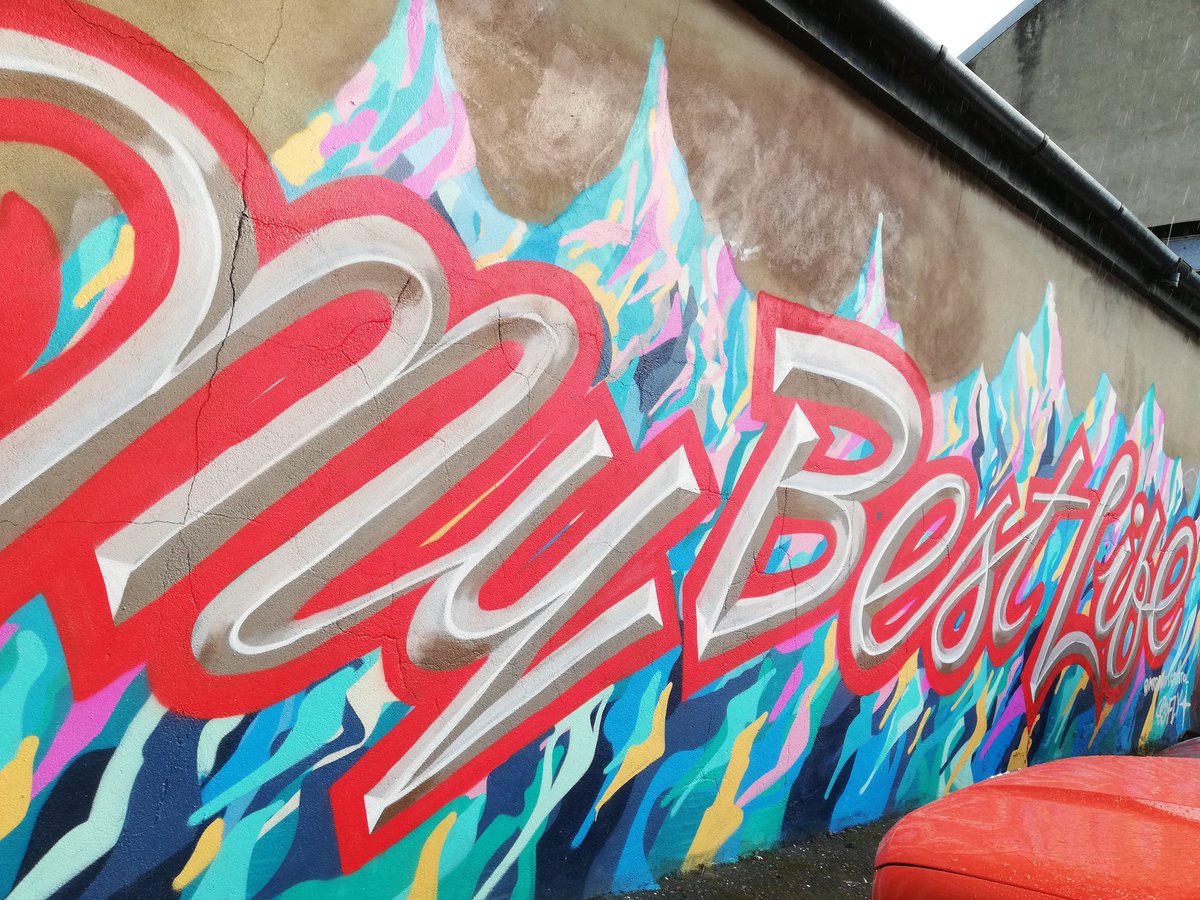 Belfast_Beyond's tweet photo. #MyBestLife by @sophynails and @mrdrawsbristol for #HTN18 #belfast #belfaststreetart #hitthenorth #streetart https://t.co/evgxKecL4A