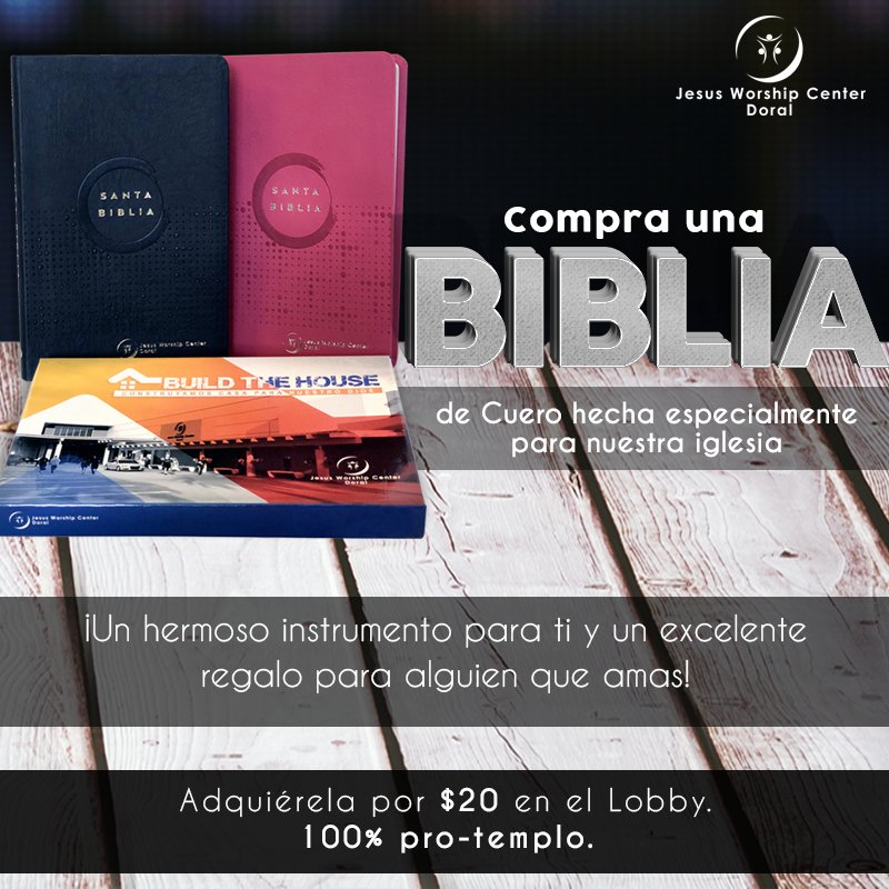 IglesiaJWC's tweet photo. ¡No te olvides de comprar una Biblía para alguien que tu amas.. Todo es pro-templo! Te esperamos ! @IglesiaJWC #Biblía #Regalo #ProTemplo https://t.co/m3ufmKDoQd