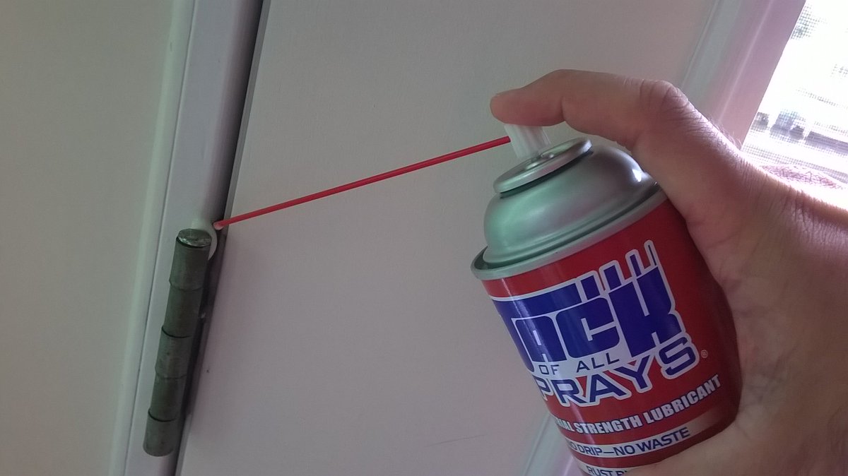 JackofallSprays's tweet photo. Because Jack is a no-drip spray and is a REAL lubricant, it's perfect for bringing new life to your creaky old door hinges
#reallubricant #actuallyworks #jackofallsprays #homeimprovement https://t.co/3OPlnCF6nt