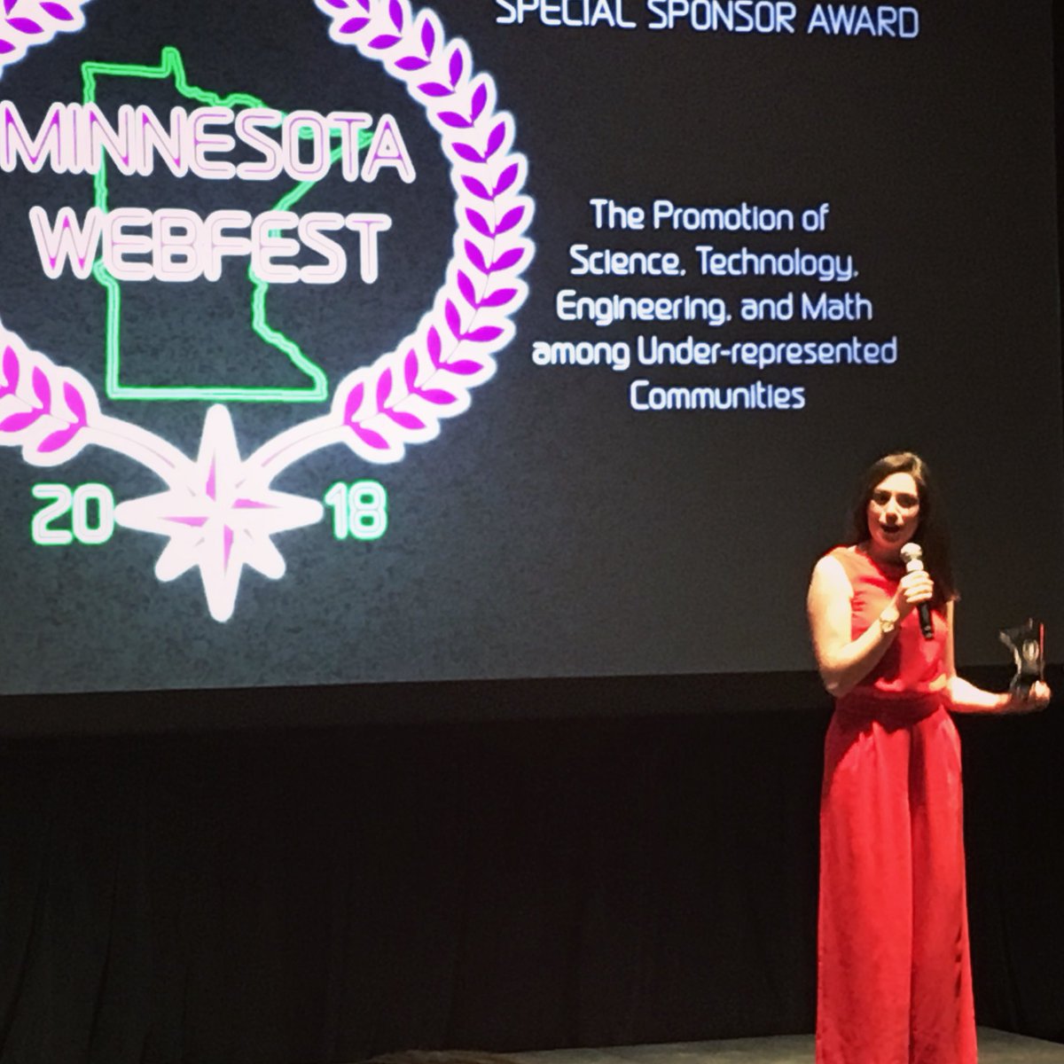 ScienceWithSoph's tweet photo. AWARD #2!!
Minnesota WebFest created an award just for SWS! Thank you #mnwebfest2018 for recognizing our efforts to level the playing field in #STEM. I am proud to spend my life working for #GenderEquity.
#WomenInSTEM #youtube #NewMedia #equity
https://t.co/SZvD5tOO9U https://t.co/plmEMqKuSc