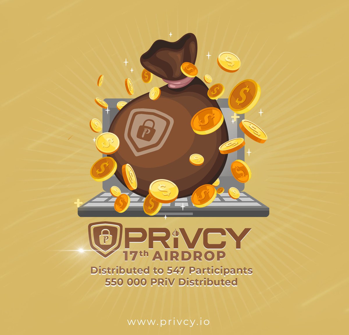 PRiVCY_COIN's tweet image. 17th #PRiVCY #airdrop has been distributed to 547 participants!
#AD18 lands 10/6/18 16:00UCT all tasks checked 24hrs prior
Join discord first: bit.ly/2xVHQqa  Check Rules channel for CURRENT tasks.

#PRiVCY_COIN #PRiV $PRiV @testament @chuckfcknbilly @_ericpeterson_ #TOR