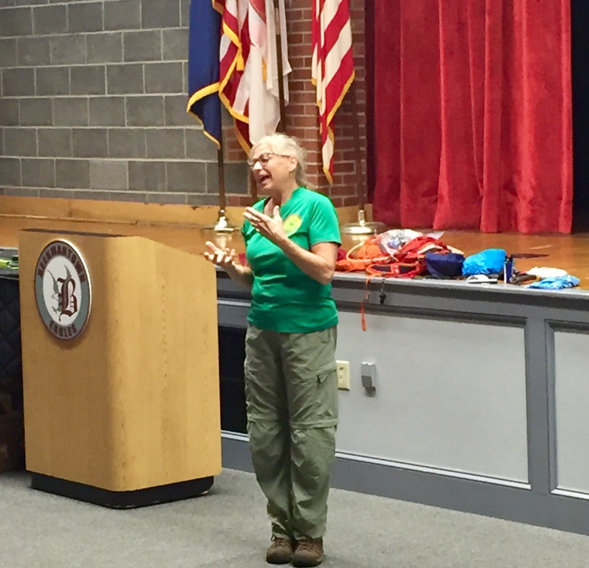 "Encourage each other, be polite, work together as a team &amp; leave no trace."  - Sue Coonrod, former BMS Principal &amp; #ADK #46r #BMSthePlace2b