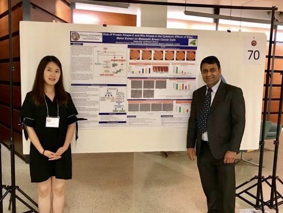 Second year BMS research student Heeyun Choi and her PI Dr. Bhetwal presented their work at the Ohio Physiological Society Conference this weekend. Congratulations and keep up the great work! <a href="/APSPhysiology/">American Physiological Society</a> #BMSsuccess